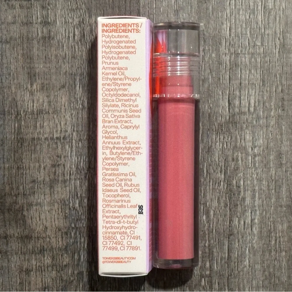 New Tower 28 Shine On Lip Oil Jelly Lip Gloss in Pistachio